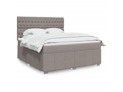 vidaXL Box spring postel s matrací taupe 180x200 cm textil