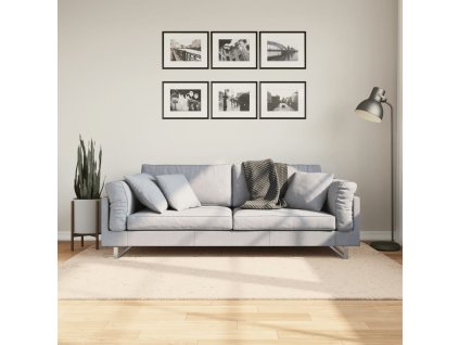 vidaXL Koberec HUARTE krátký vlas měkký a pratelný béžový 140x200 cm