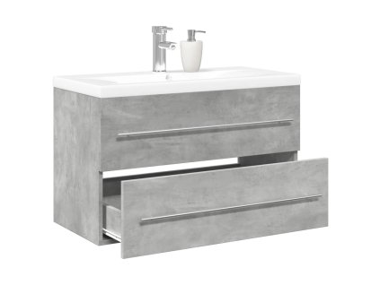 vidaXL 2dílný set koupelnového nábytku betonově šedý kompozitní dřevo