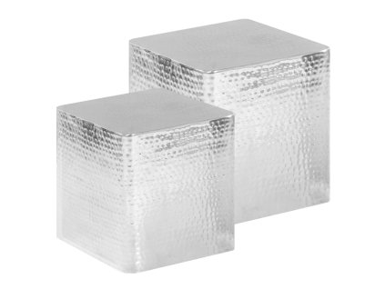 vidaXL Konferenční stolky 2 ks stříbrné hliníkové