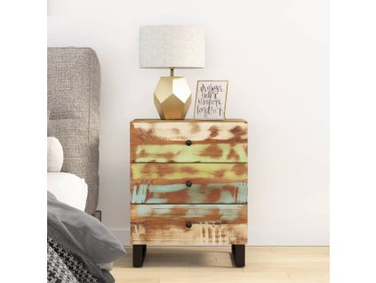 vidaXL Noční stolek 50x33x62 cm masivní recyklované a kompozitní dřevo