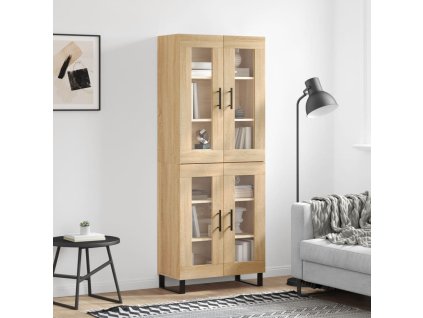 vidaXL Skříň highboard dub sonoma 69,5 x 34 x 180 cm kompozitní dřevo