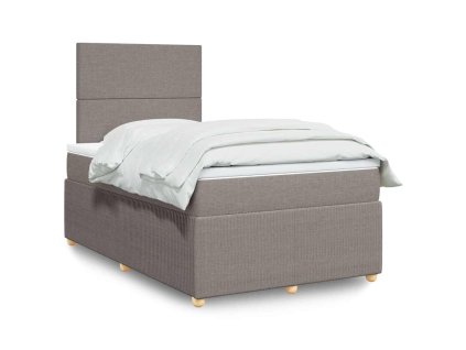 vidaXL Box spring postel s matrací taupe 120x200 cm textil