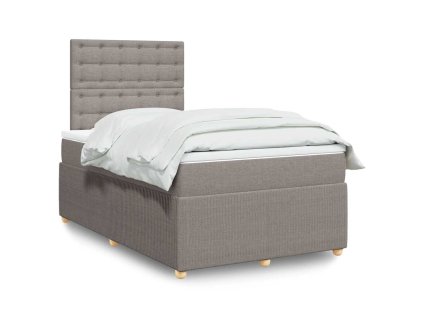 vidaXL Box spring postel s matrací taupe 120x200 cm textil