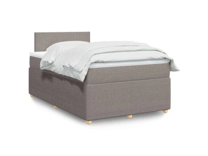 vidaXL Box spring postel s matrací taupe 120x200 cm textil