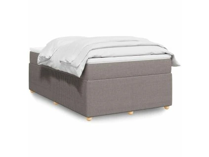 vidaXL Box spring postel s matrací taupe 120x200 cm textil