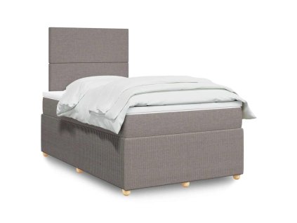 vidaXL Box spring postel s matrací taupe 120x200 cm textil