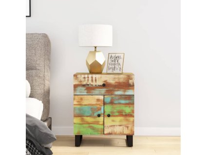 vidaXL Noční stolek 50x33x60 cm masivní recyklované a kompozitní dřevo