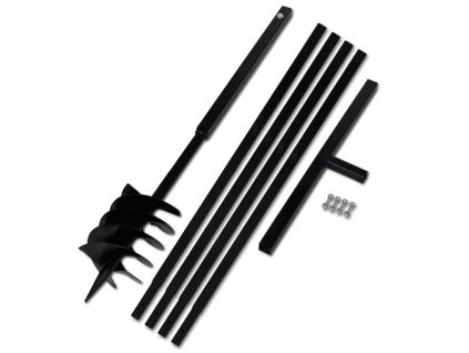Zemní vrták s rukojetí 180 mm, s nástavci 5 m, ocel