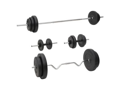 vidaXL Sada obouruční a jednoručních činek se závažím 90 kg