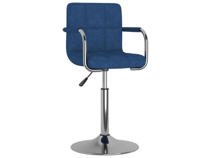 vidaXL Jídelní židle modrá textil