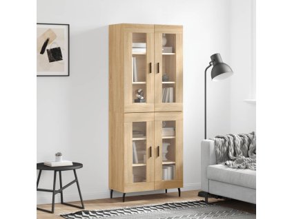 vidaXL Skříň highboard dub sonoma 69,5 x 34 x 180 cm kompozitní dřevo