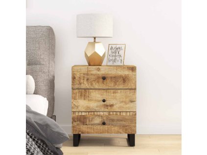 vidaXL Noční stolek 50x33x62 cm masivní mangovník a kompozitní dřevo