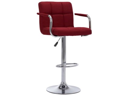 vidaXL Barová židle vínová textil