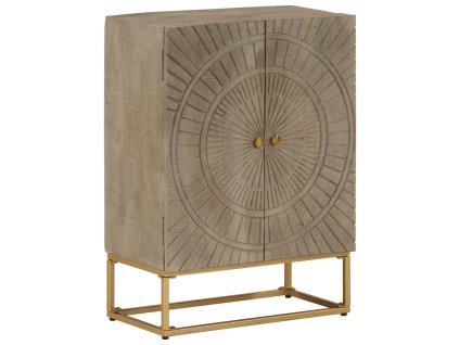 vidaXL Příborník 55 x 30 x 76 cm masivní mangovníkové dřevo a železo