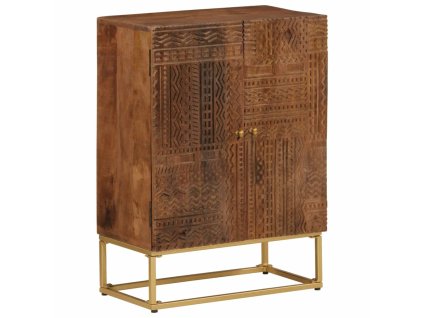 vidaXL Příborník 55 x 30 x 76 cm masivní mangovníkové dřevo a železo