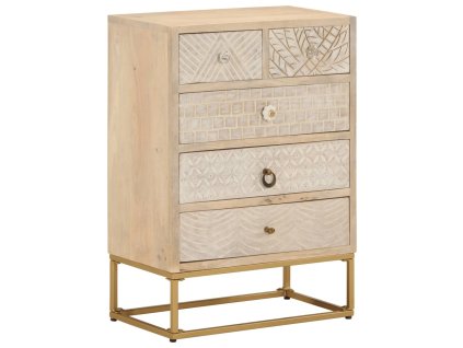 vidaXL Komoda se zásuvkami 55 x 30 x 76 cm masivní mangovník a železo