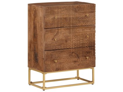 vidaXL Komoda se zásuvkami 55 x 30 x 76 cm masivní mangovník a železo
