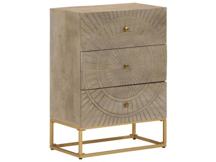 vidaXL Komoda se zásuvkami 55 x 30 x 76 cm masivní mangovník a železo