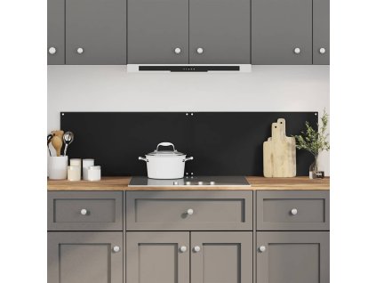 vidaXL Kuchyňské panely 2 ks černé 80 x 50 cm tvrzené sklo