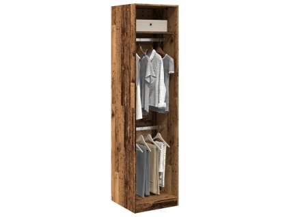 vidaXL Šatní skříň old wood 50 x 50 x 200 cm kompozitní dřevo