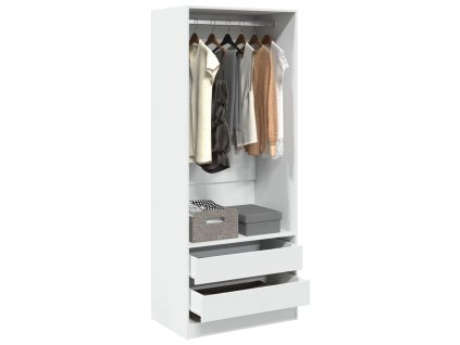 vidaXL Šatní skříň bílá 80 x 50 x 200 cm kompozitní dřevo