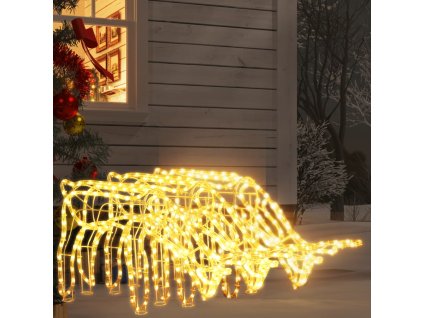 vidaXL Vánoční sobi 3 ks s teplými bílými LED 73 x 31 x 45 cm