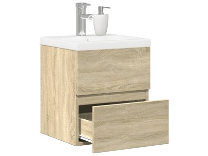 vidaXL 2dílný set koupelnového nábytku dub sonoma kompozitní dřevo