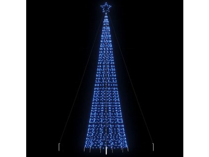 vidaXL LED vánoční stromek s hroty 1534 modrých LED diod 500 cm