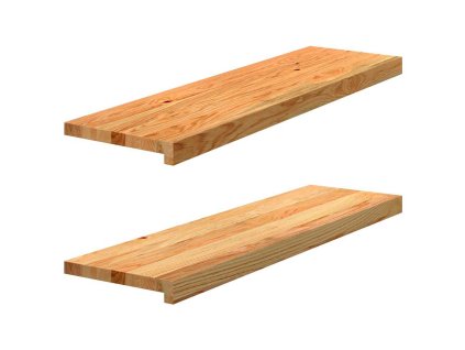 vidaXL Okenní parapety 2ks světle hnědé 90x25x2cm masivní dub