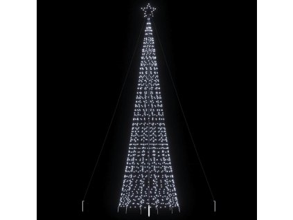 vidaXL LED vánoční stromek s hroty 1534 studených bílých LED 500 cm