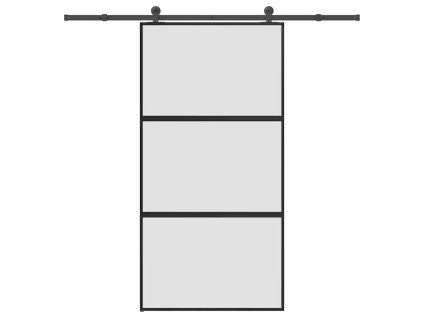 vidaXL Posuvné dveře s kováním 102,5x205 cm tvrzeného sklo a hliník