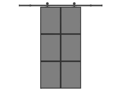vidaXL Posuvné dveře s kováním 102,5x205 cm tvrzeného sklo a hliník