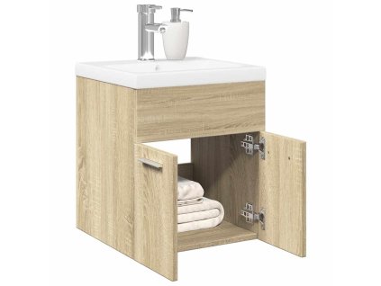 vidaXL 2dílný set koupelnového nábytku dub sonoma kompozitní dřevo