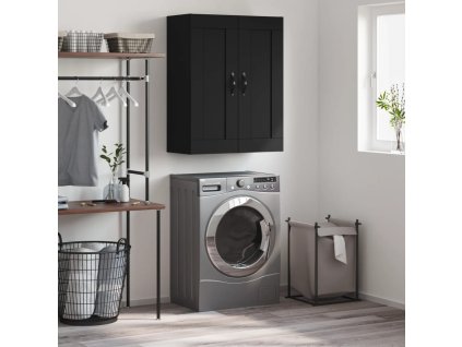 vidaXL Nástěnná skříňka černá 69,5 x 34 x 90 cm kompozitní dřevo