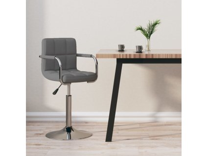 vidaXL Barová židle světle šedá textil