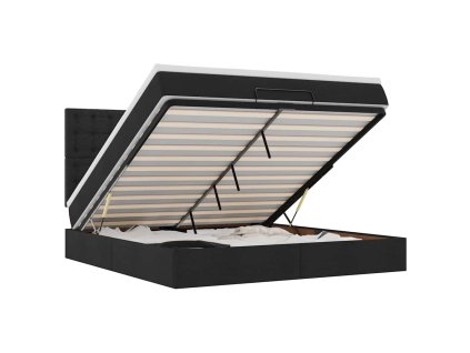 vidaXL Osmanský rám postele s matrací černá 160x200cm textil