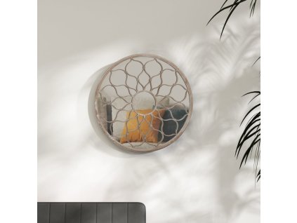 vidaXL Zrcadlo pískové 60 x 3 cm železo kulaté do interiéru