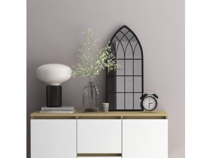 vidaXL Zrcadlo černé 70 x 30 cm železo do interiéru