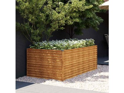 vidaXL Zahradní vyvýšený záhon 196 x 100 x 69 cm cortenová ocel