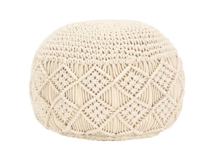 vidaXL Ručně vyrobený sedací puf macrame 45 x 30 cm bavlna