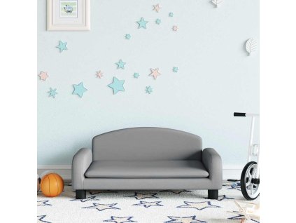 vidaXL Dětská pohovka světle šedá 70 x 45 x 30 cm textil