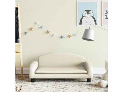 vidaXL Dětská pohovka krémová 70 x 45 x 30 cm umělá kůže