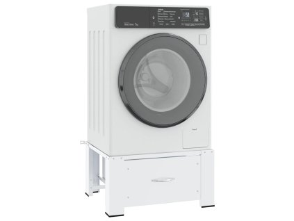 vidaXL Podstavec pod pračku se zásuvkou, bílý