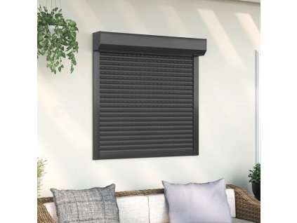vidaXL Předokenní roleta hliníková 100 x 100 cm antracitová