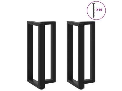 vidaXL Nohy barového stolu ve tvaru T, 2 ks, černé, 40 x 35 x (90-91) cm, ocel