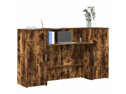 vidaXL Recepční stůl kouřový dub 180x50x103,5 cm kompozitní dřevo