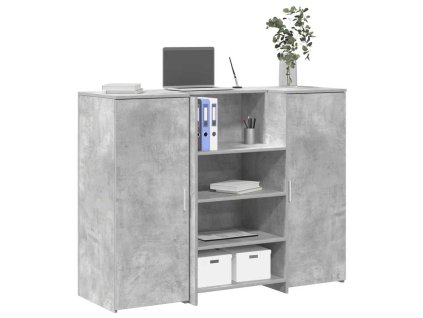 vidaXL Recepční stůl betonově šedý 135x50x103,5 cm kompozitní dřevo