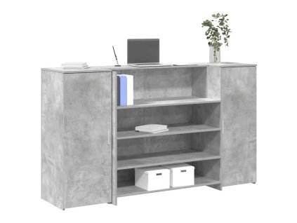vidaXL Recepční stůl betonově šedý 180x50x103,5 cm kompozitní dřevo