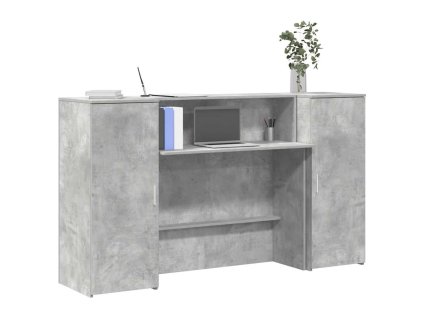 vidaXL Recepční stůl betonově šedý 180x50x103,5 cm kompozitní dřevo